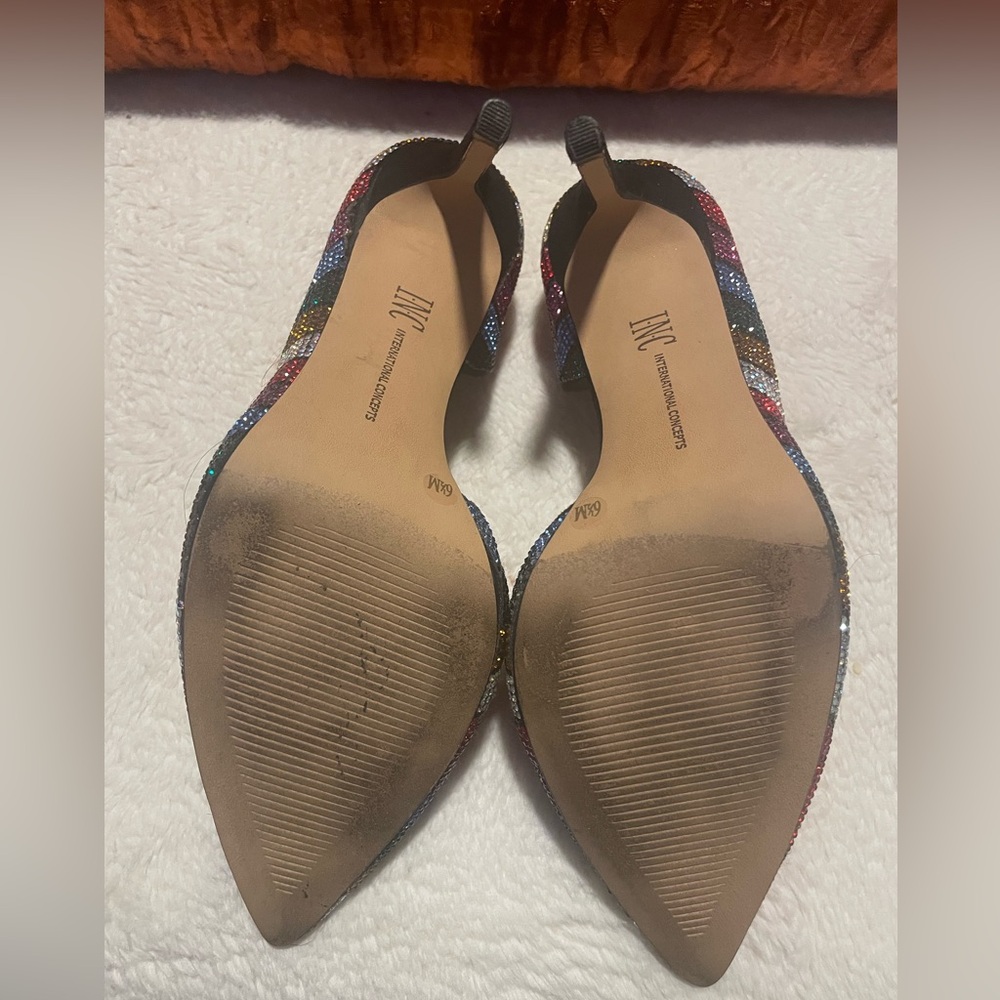 Multicolor Striped Women's Heels - Picture 7 of 7